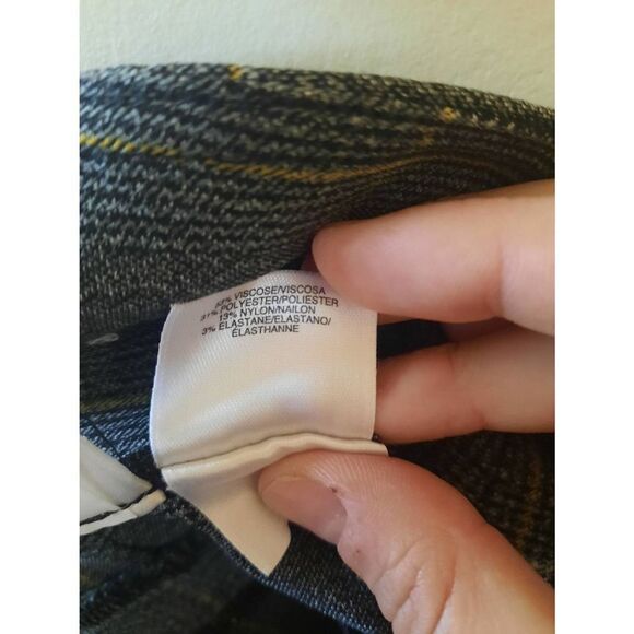 Anne Klein Size 10 Gray Plaid Dress Pants - Picture 5 of 5